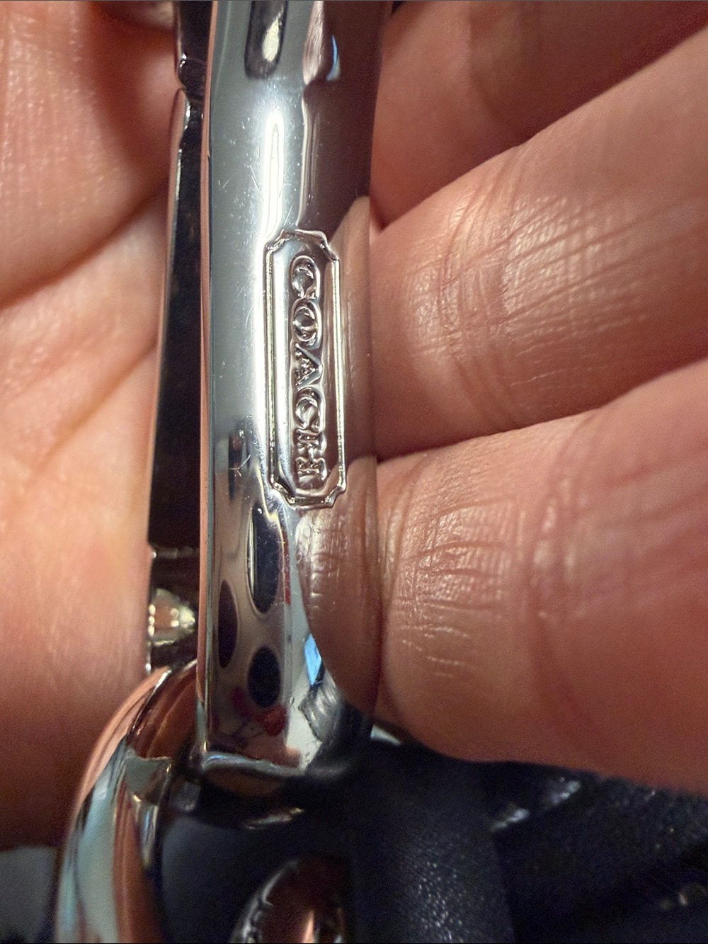 Coach Black & Silver Signature Circle Satchel with Chain-Detail Strap vintage - Picture 13 of 16